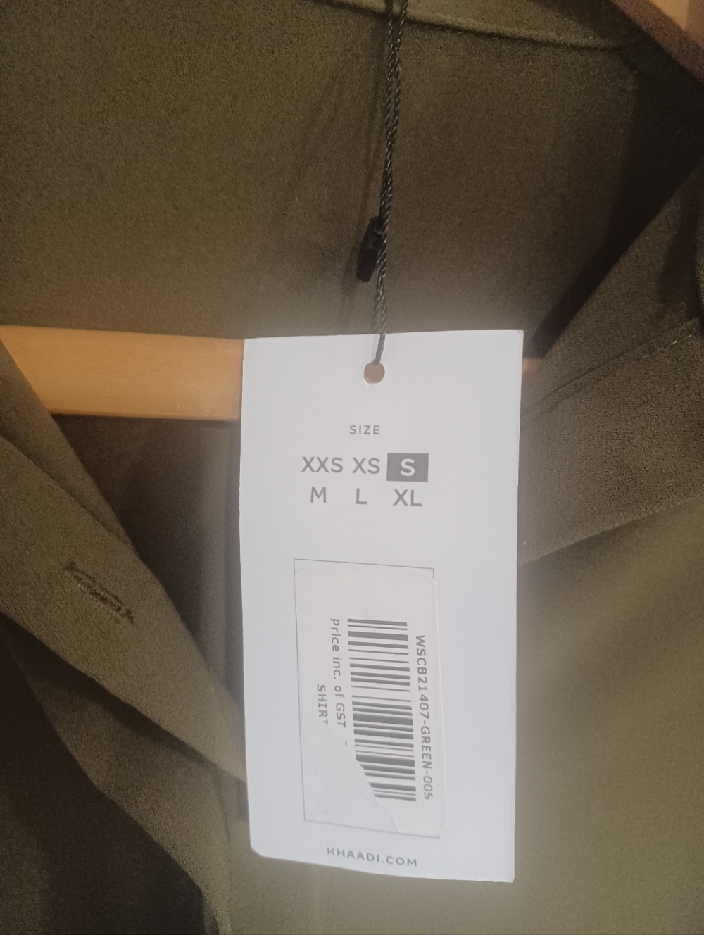 Olive Green Button Down Shirt - Picture 9 of 10